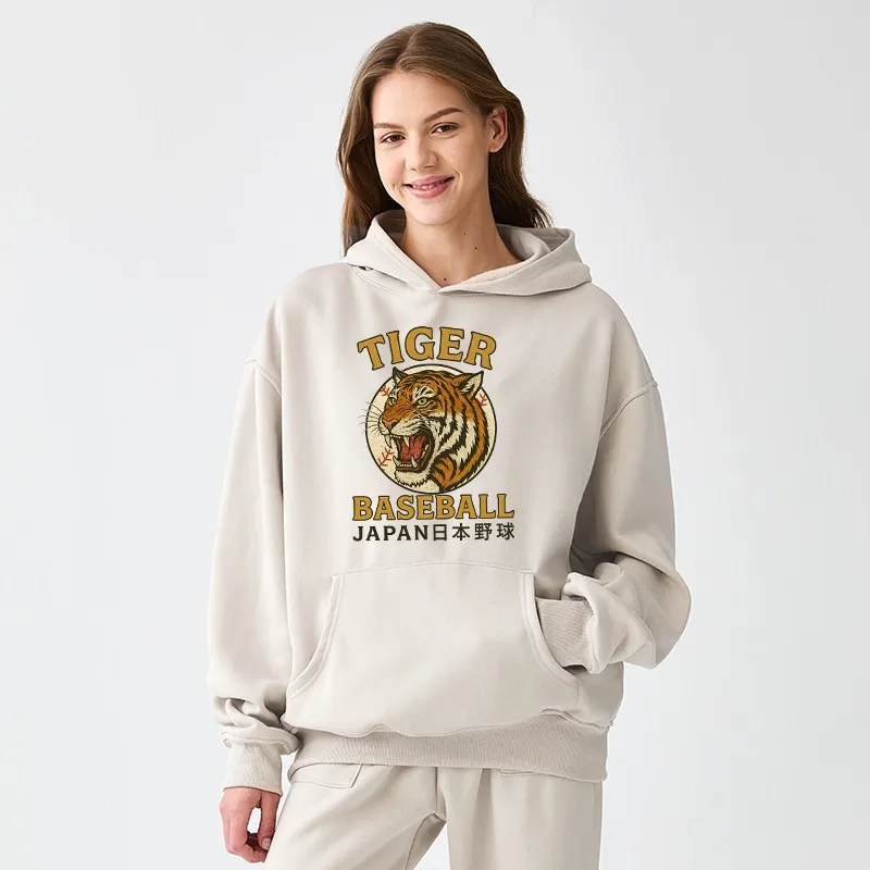 Tokyo-Tiger Osaka Japan Baseball Team Aldult Fleece Hoodie