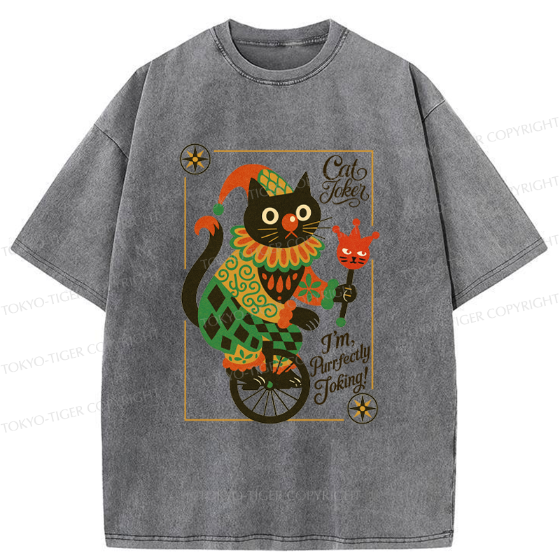 Tokyo-Tiger The Cat Joker Washed T-Shirt