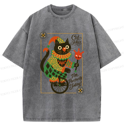 Tokyo-Tiger The Cat Joker Washed T-Shirt