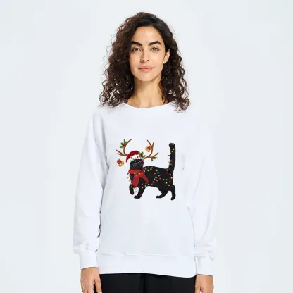 Tokyo-Tiger Christmas Black Cat Classic Sweatshirt