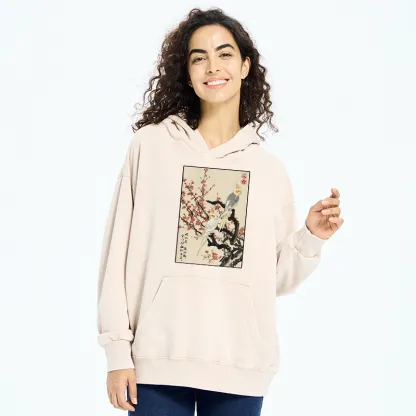 Tokyo-Tiger Whispers of Silent Blossoms Washed Hoodie