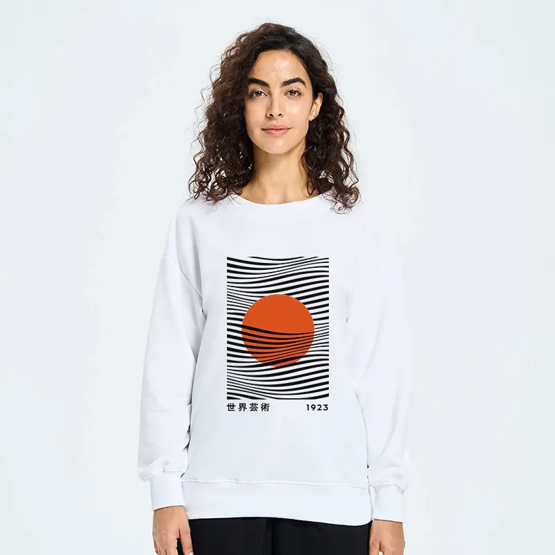 Tokyo-Tiger Minimalist Art Sun Classic Sweatshirt