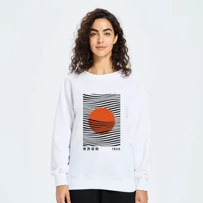 Tokyo-Tiger Minimalist Art Sun Classic Sweatshirt