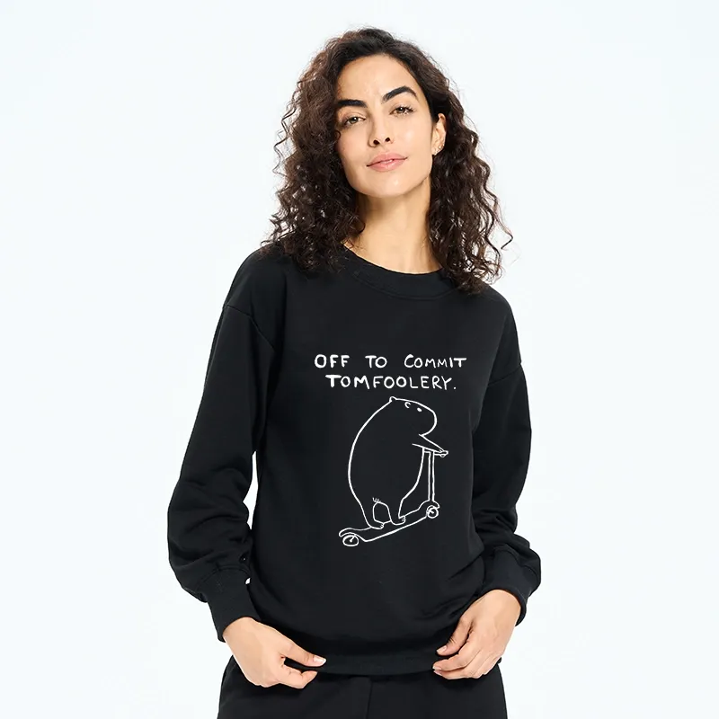 Tokyo-Tiger Capybara Is Ready To Do Something Bad Classic Sweatshirt