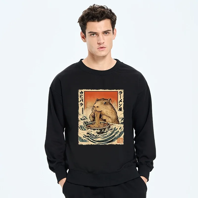 Tokyo-Tiger Hamster Eating Ramen Classic Sweatshirt