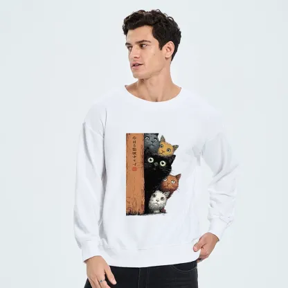 Tokyo-Tiger Five Cats Are Watching You Classic Sweatshirt