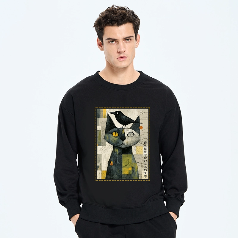 Tokyo-Tiger The Cat And The Crow Are Planning To Rule The World Classic Sweatshirt