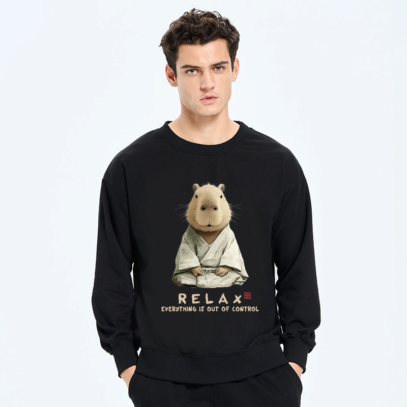 Tokyo-Tiger Zen Capybara：Relax, it's all chaos Classic Sweatshirt