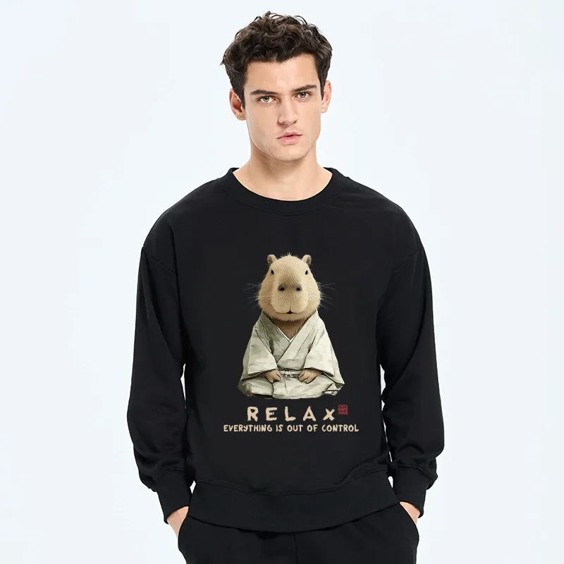 Tokyo-Tiger Zen Capybara：Relax, it's all chaos Classic Sweatshirt