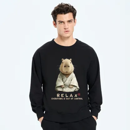 Tokyo-Tiger Zen Capybara：Relax, it's all chaos Classic Sweatshirt