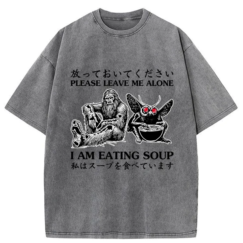 Tokyo-Tiger Please Leave Me Alone Washed T-Shirt