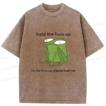 Tokyo-Tiger Please Hug The Frog Washed T-Shirt