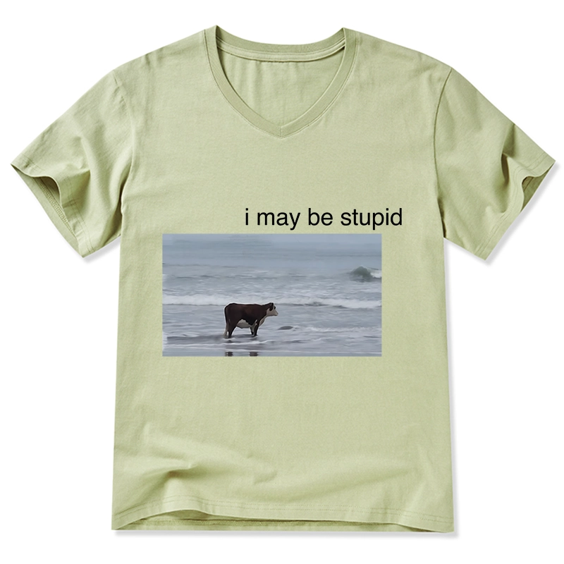 Tokyo-Tiger Foolish Cow V-Neck Classic T-Shirt