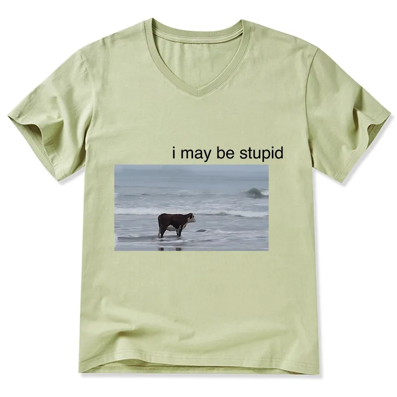 Tokyo-Tiger Foolish Cow V-Neck Classic T-Shirt