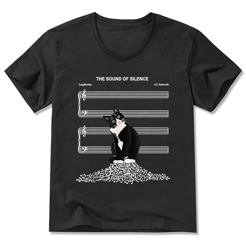 Tokyo-Tiger The Sound Of Silence Cow V-Neck Classic T-Shirt