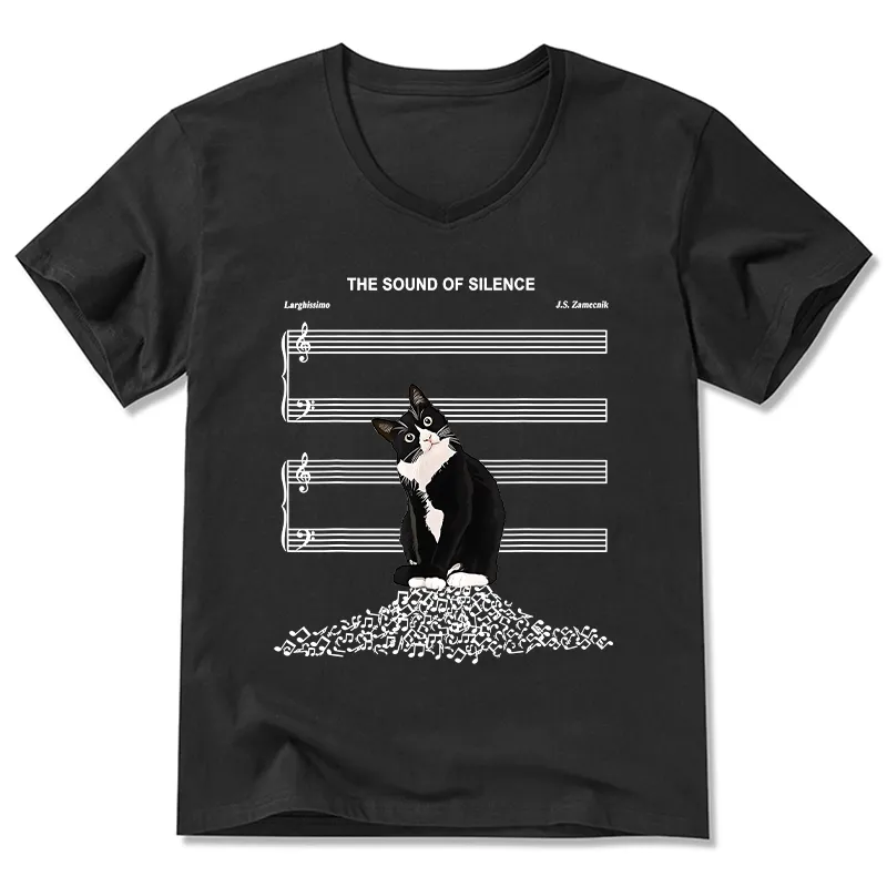 Tokyo-Tiger The Sound Of Silence Cow V-Neck Classic T-Shirt