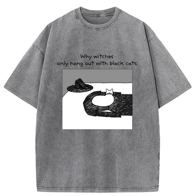 Tokyo-Tiger Terrifying White Cat Fur Funny Washed T-Shirt