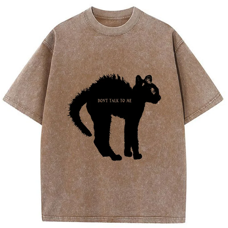Tokyo-Tiger Frightened Cat Washed T-Shirt