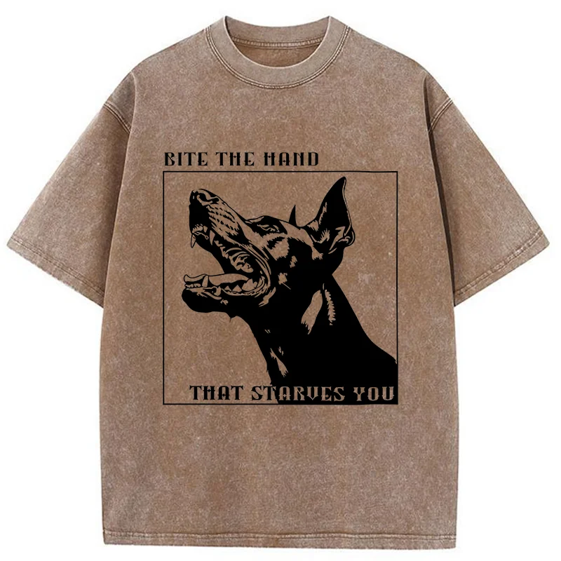 Tokyo-Tiger Rebellious Dog Meme Washed T-Shirt