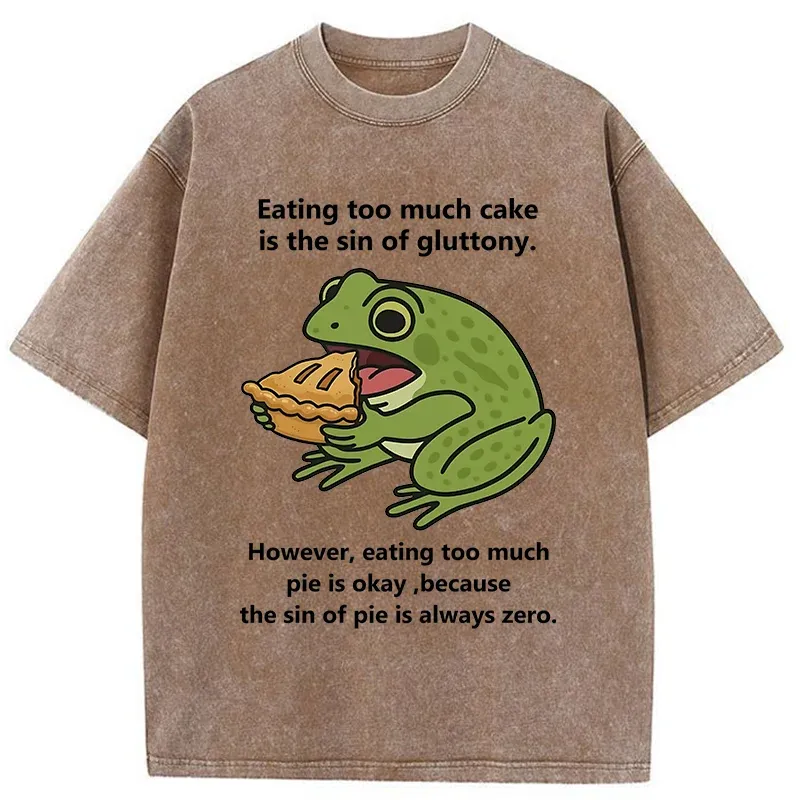 Tokyo-Tiger Sin Of Pie Is Always Zero Washed T-Shirt