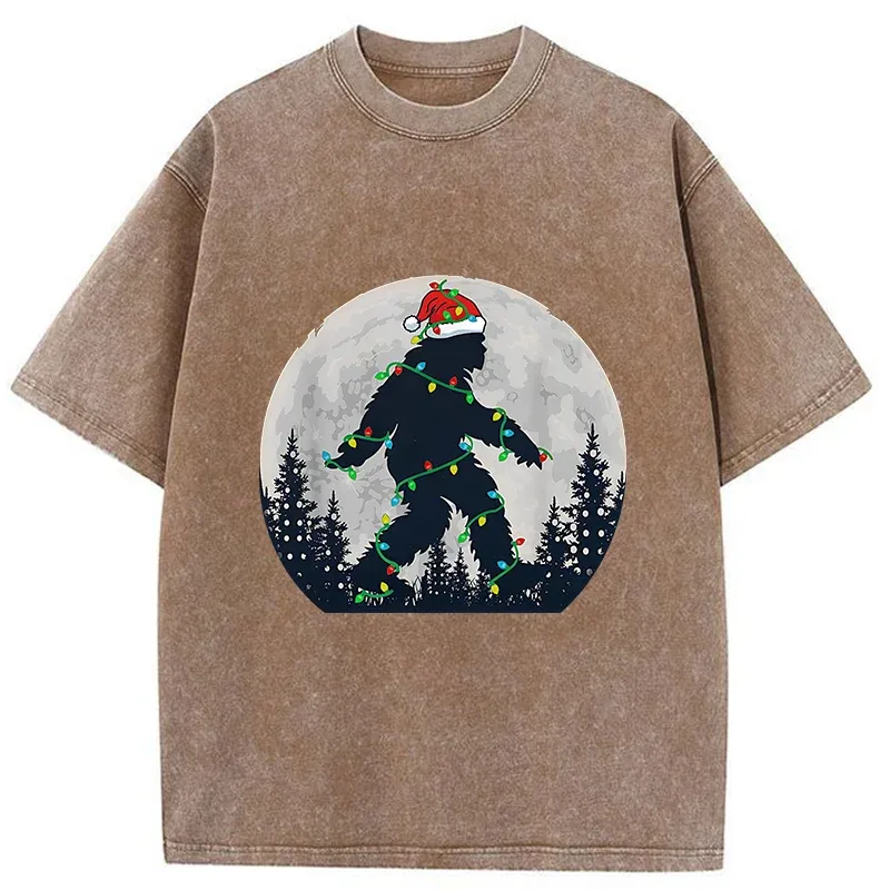 Tokyo-Tiger Bigfoot At Christmas Washed T-Shirt Sale
