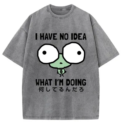 Tokyo-Tiger Silly Frog At Work Washed T-Shirt