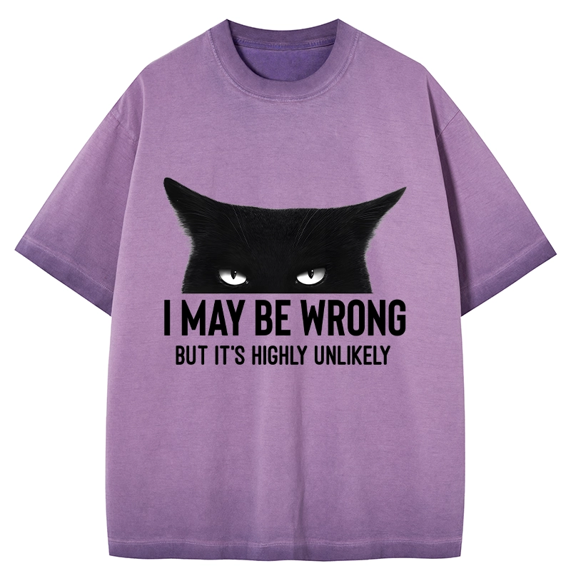 Tokyo-Tiger Cat Can Do No Wrong Gradient Washed T-Shirt