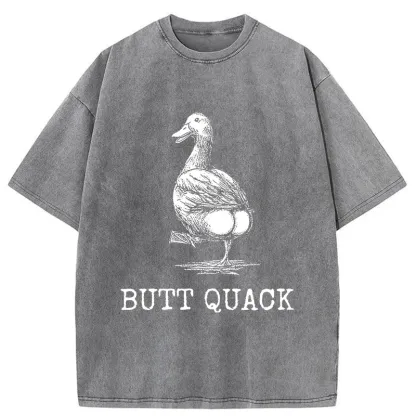 Tokyo-Tiger Butt Crack Funny Washed T-Shirt