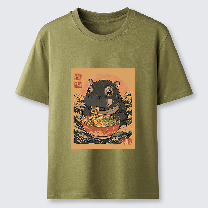 Tokyo-Tiger Moo Deng Eat Ramen Classic T-Shirt