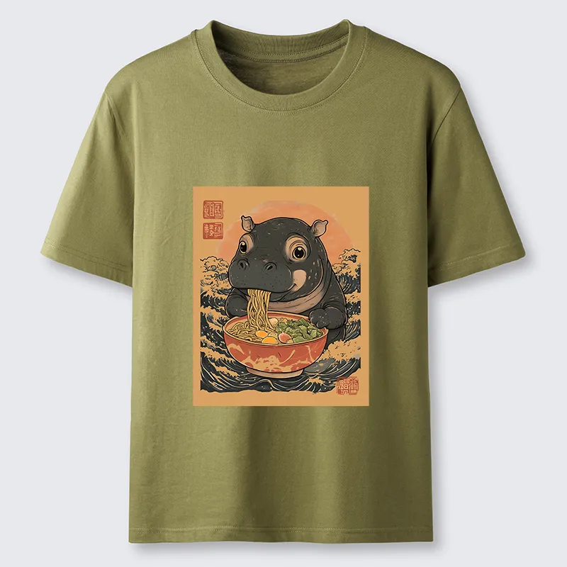 Tokyo-Tiger Moo Deng Eat Ramen Classic T-Shirt