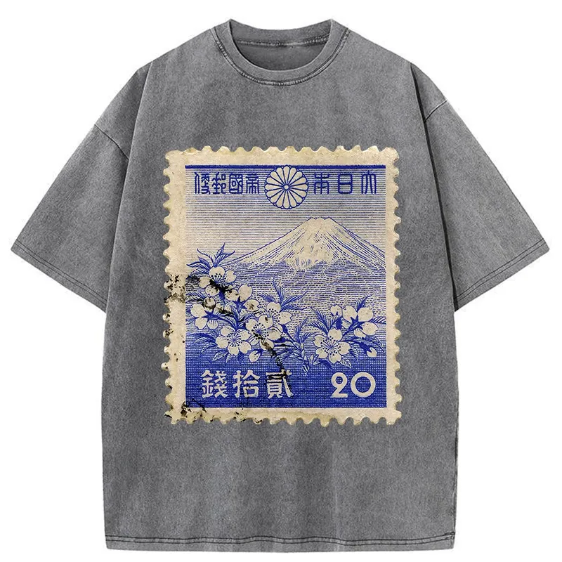 Tokyo-Tiger Japan Vintage Stamp Washed T-Shirt