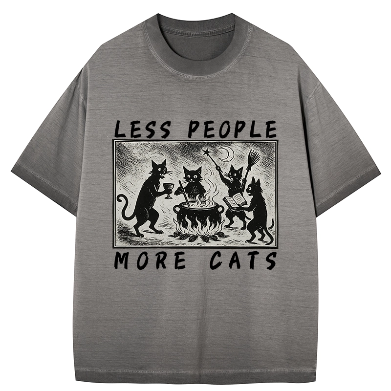 Tokyo-Tiger Cat Sacrifice Ceremony Gradient Washed T-Shirt