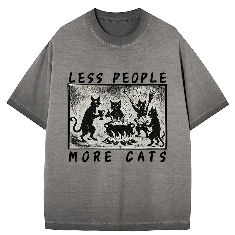 Tokyo-Tiger Cat Sacrifice Ceremony Gradient Washed T-Shirt