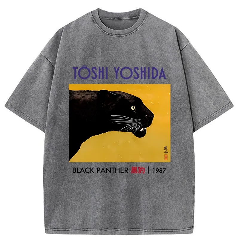 Tokyo-Tiger Black Panther Washed T-Shirt
