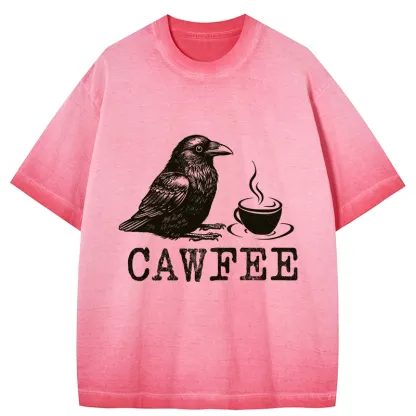 Tokyo-Tiger Cawfee Funny Japan Meme Gradient Washed T-Shirt