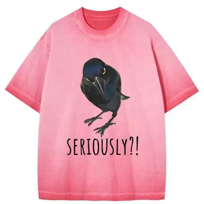 Tokyo-Tiger Raven's Question Gradient Washed T-Shirt