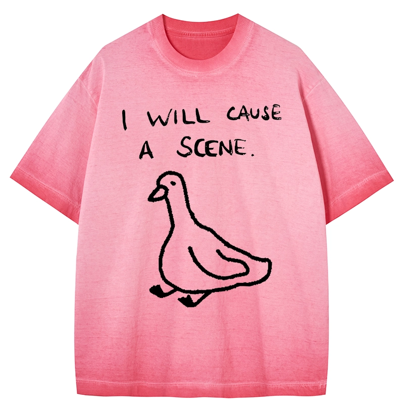 Tokyo-Tiger Stupid Goose Funny Japan Retro Gradient Washed T-Shirt