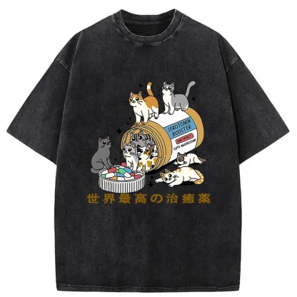 Tokyo-Tiger The Best Cure In The World Washed T-Shirt