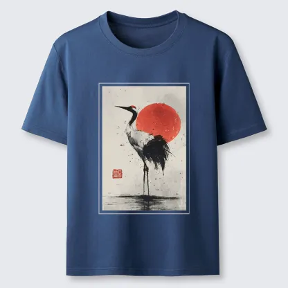Tokyo-Tiger Retro Japanese Red-crowned Crane Classic T-Shirt