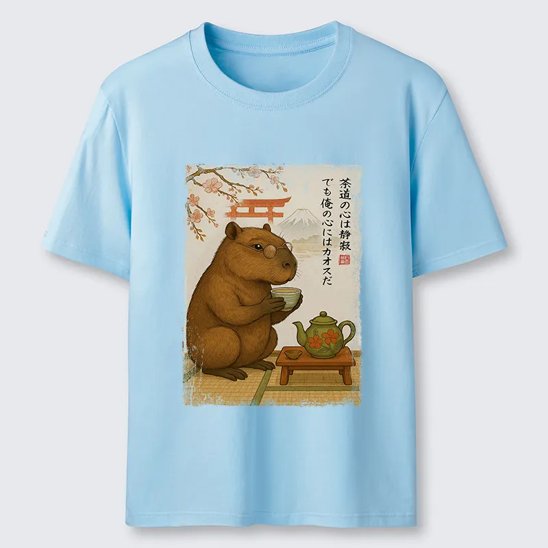 Tokyo-Tiger Tea Time With a Capybara Classic T-Shirt