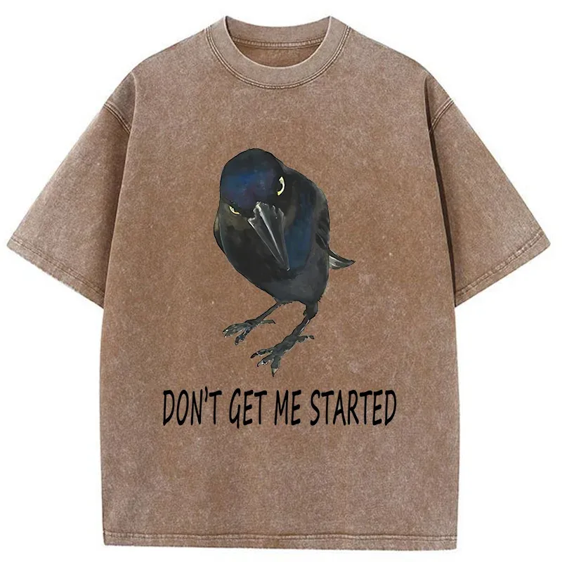 Tokyo-Tiger Angry Crow Meme Washed T-Shirt