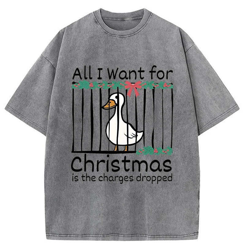 Tokyo-Tiger Christmas Stupid Goose Washed T-Shirt