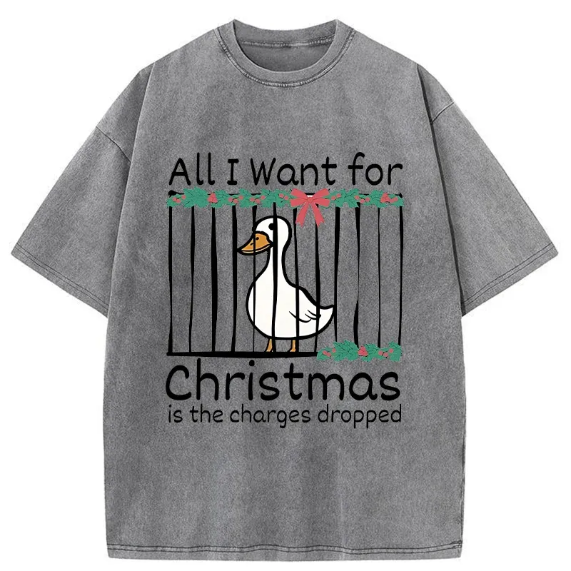 Tokyo-Tiger Christmas Stupid Goose Washed T-Shirt