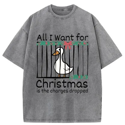 Tokyo-Tiger Christmas Stupid Goose Washed T-Shirt