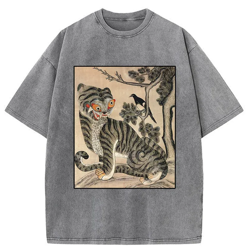 Tokyo-Tiger Tiger And Magpie Washed T-Shirt