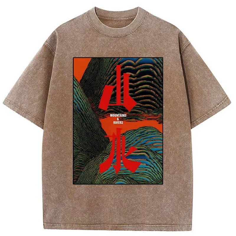 Tokyo-Tiger Mountains And Rivers Washed T-Shirt