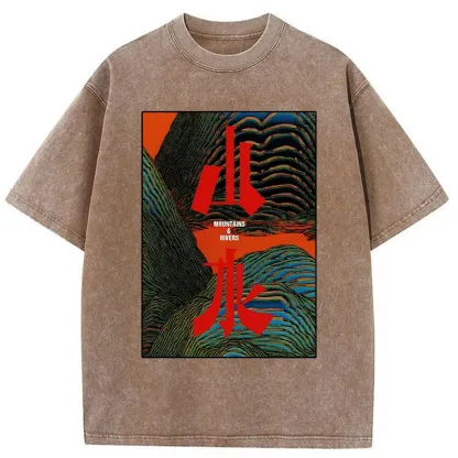 Tokyo-Tiger Mountains And Rivers Washed T-Shirt