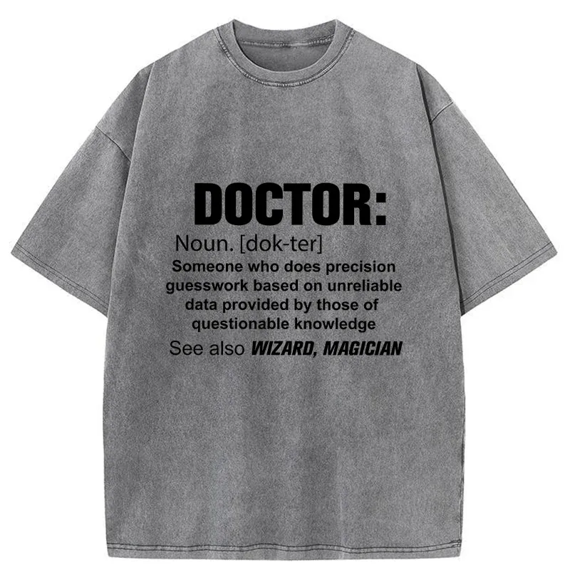 Tokyo-Tiger Doctor Funny Washed T-Shirt