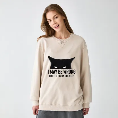 Tokyo-Tiger Cat Can Do No Wrong Washed Terry Sweatshirt