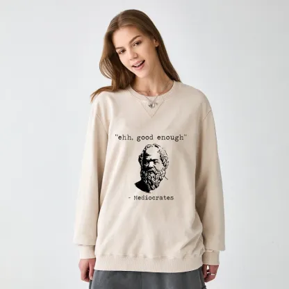 Tokyo-Tiger Mediocrates Meme Washed Terry Sweatshirt